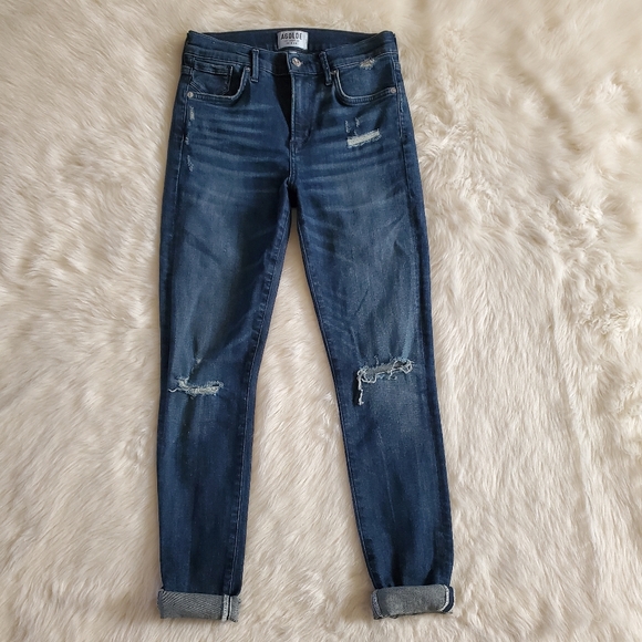 AGOLDE Sophie Skinny Jeans in Dare Wash Ripped Distressed Size 26 - Picture 4 of 15